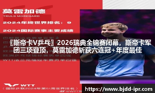 〖斯帝卡V乒乓〗2026瑞典全锦赛闭幕，斯帝卡军团三项登顶，莫雷加德斩获六连冠+年度最佳